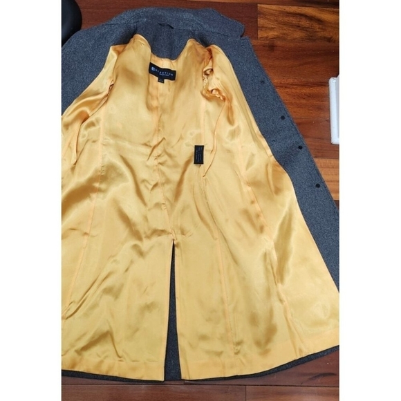 Women's Coat Kenneth Cole Wool Gray Coat Mid Knee Length Size 10 New $370 - Picture 5 of 12